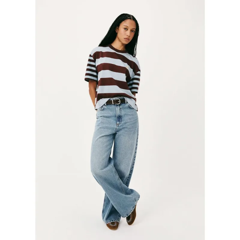 Calça Jeans Feminina Wide Leg Cintura Alta - Azul 046