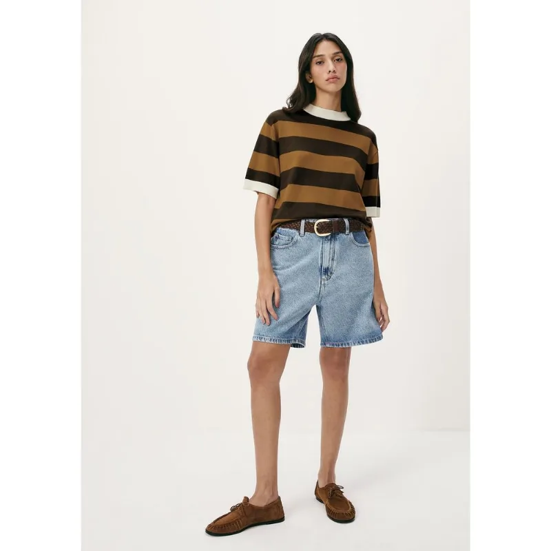 Bermuda Jeans Feminina Cintura Média - Azul 040