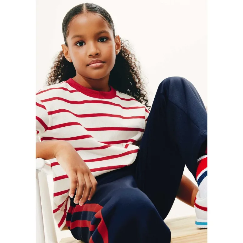 Blusa Infantil Menina Em Malha Binada Fio Tinto - Vermelho 006