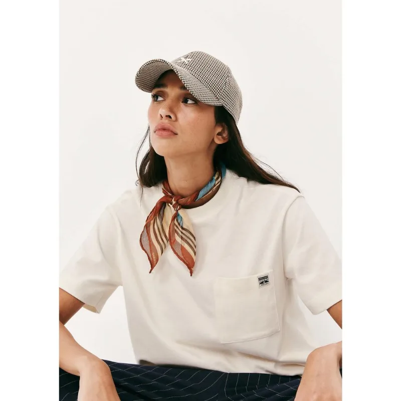 Camiseta Feminina Boxy Manga Curta - Creme XG