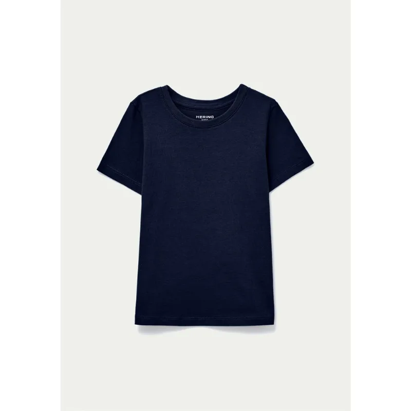 Blusa Manga Curta Infantil Menina Em Malha - Azul 008