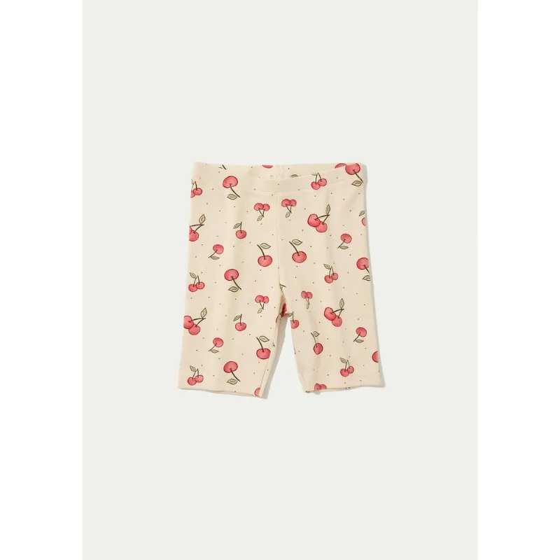 Bermuda Infantil Menina Ciclista Estampada - Off white 010