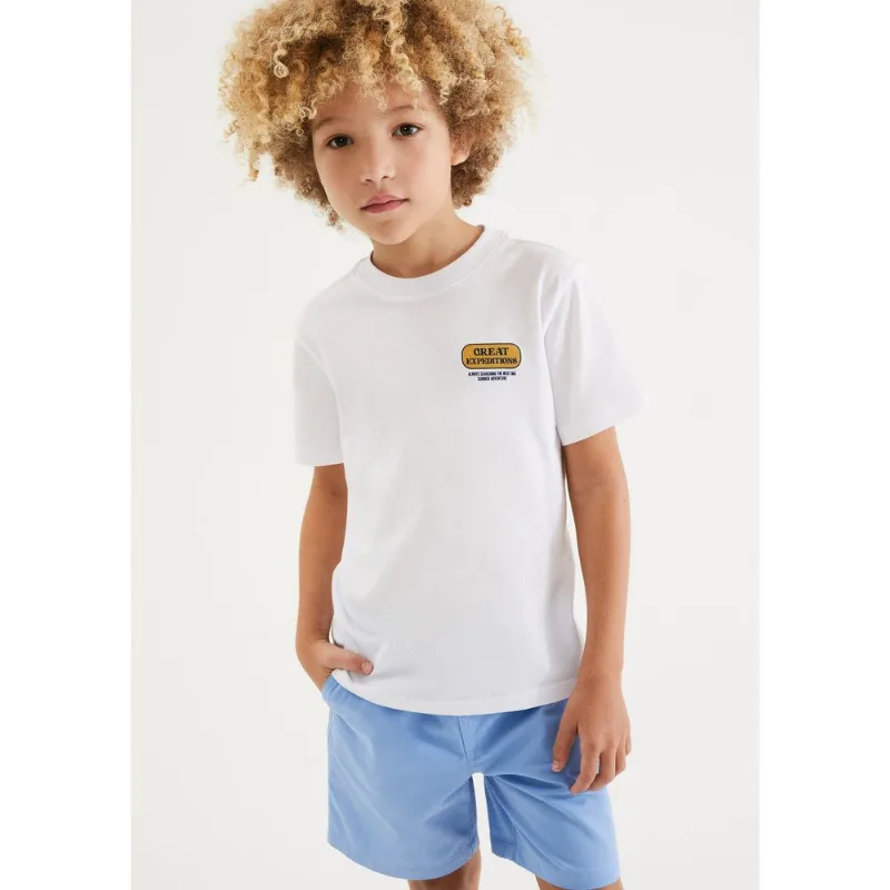 Camiseta Infantil Menino Regular Estampada - Branco 012