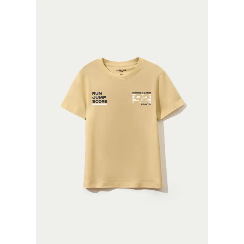 Camiseta Infantil Menino Manga Curta Com Estampa - Amarelo 014