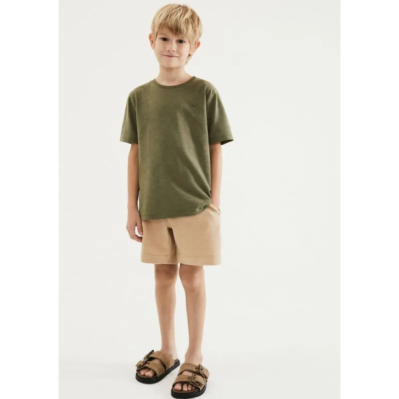 Bermuda Infantil Menino Em Interlock - Bege 004