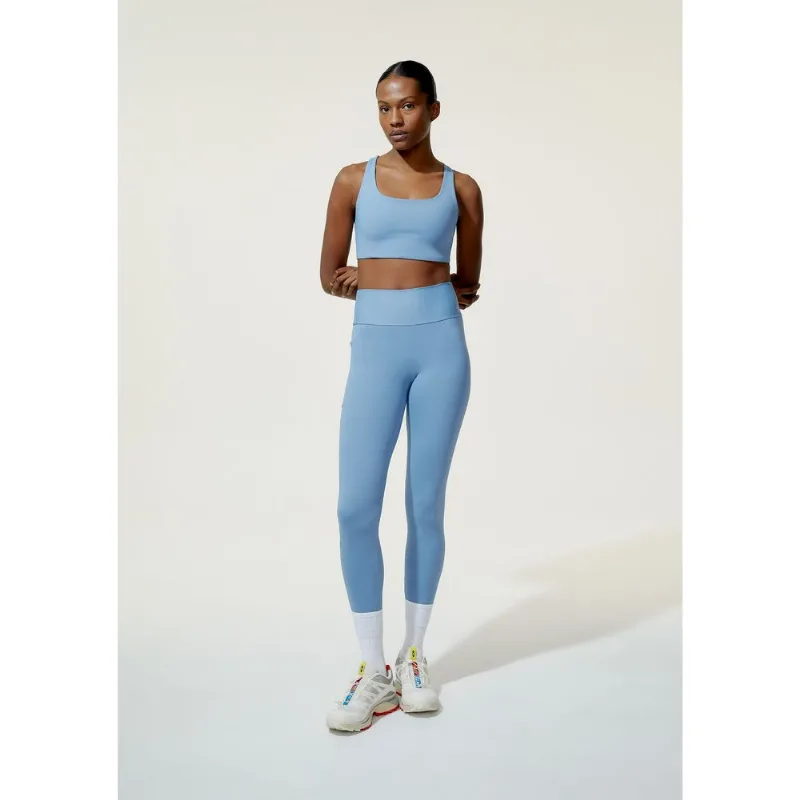 Calça Legging Feminina Esportiva Com Fio LYCRA® - Azul XG