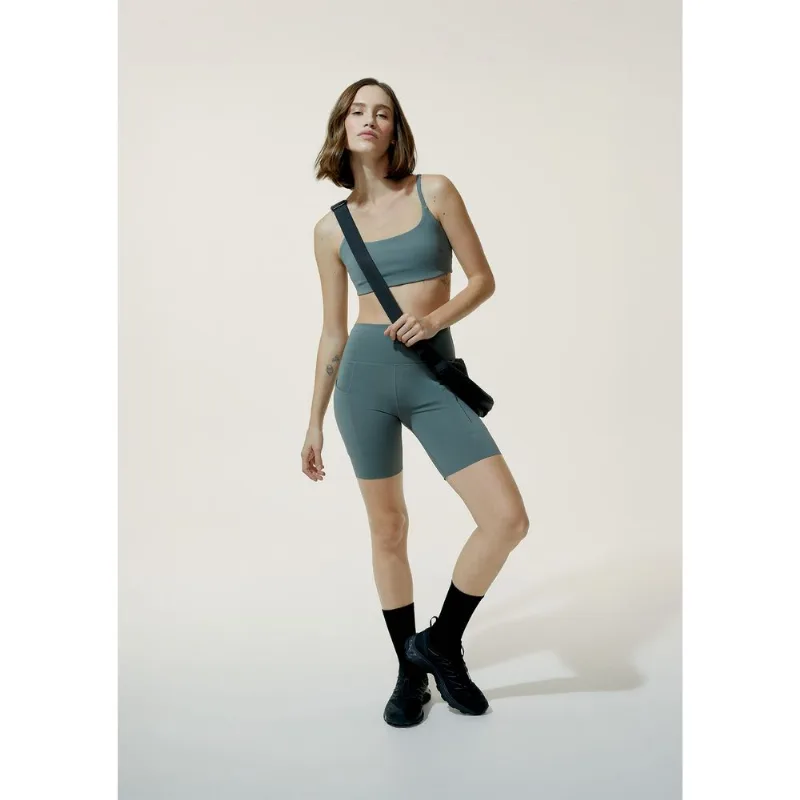 Bermuda Ciclista Feminina 6 Bolsos Com Corte A Laser - Verde XG