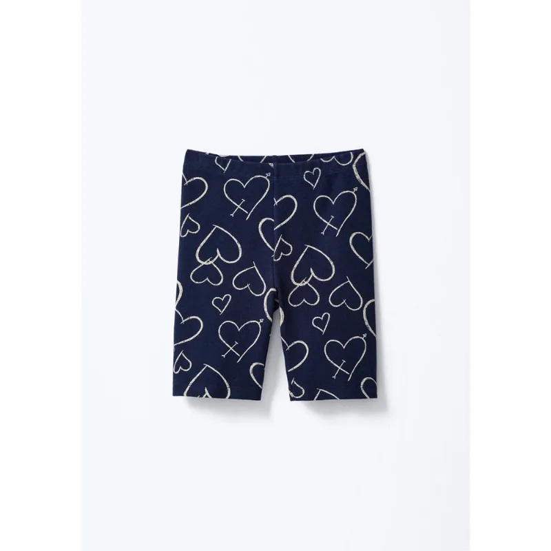 Bermuda Infantil Menina Ciclista Estampada - Azul 016