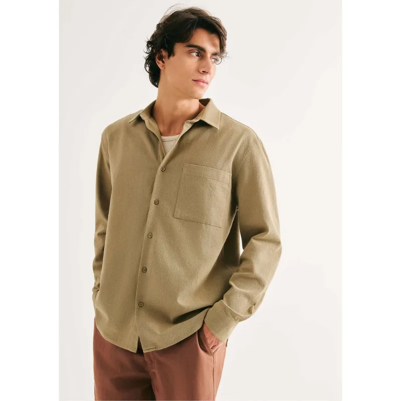 Camisa Masculina Comfort Texturizada - Verde G