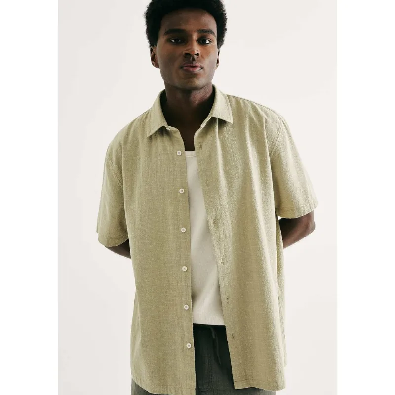 Camisa Masculina Manga Curta Em Algodão - Verde XG