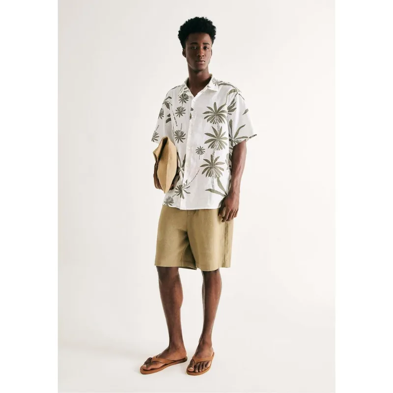 Bermuda Masculina Reta Texturizada - Verde M