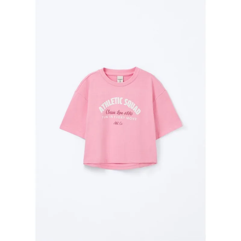 Blusa Infantil Menina Box Oversized - Rosa 006