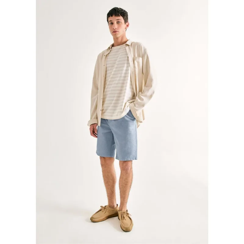 Bermuda Masculina Chino Fio Tinto - Azul 046