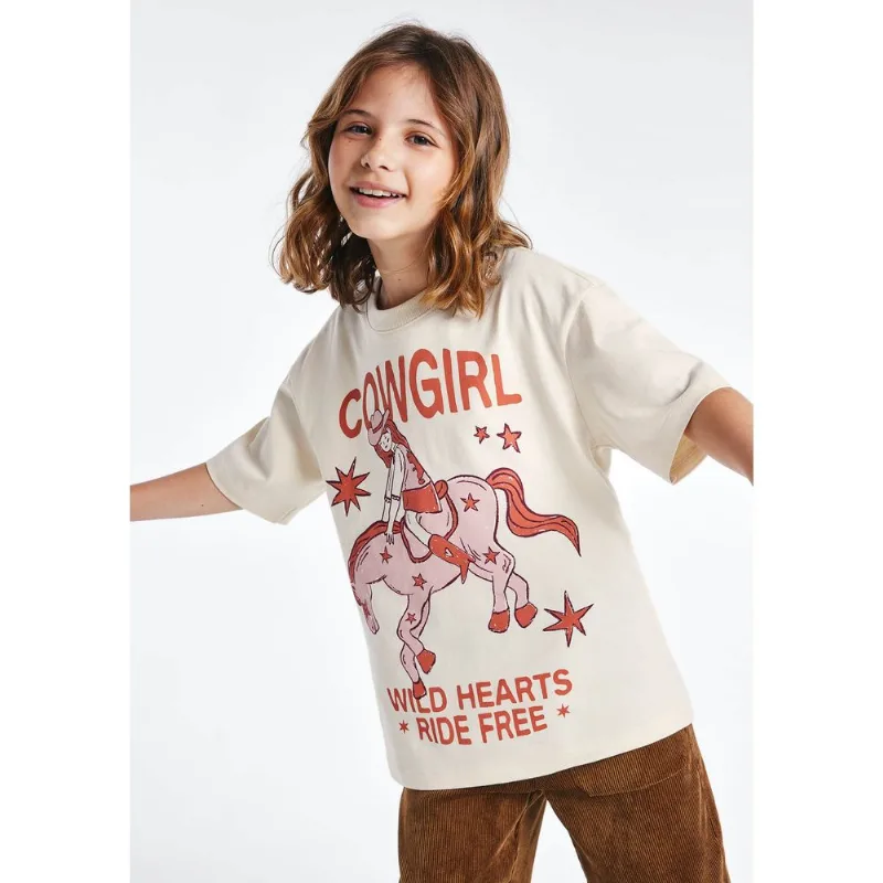 Blusa Infantil Menina Oversized Super Cotton - Creme 012