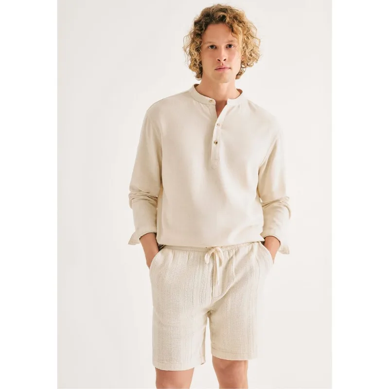 Bermuda Masculina Texturizada - Bege P