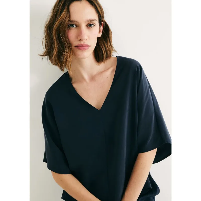 Blusa Feminina Box Em Peach Touch - Azul P