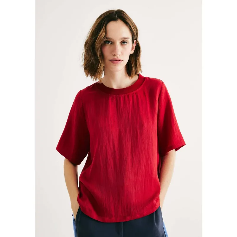Blusa Feminina Peach Touch Texturizada - Vermelho P