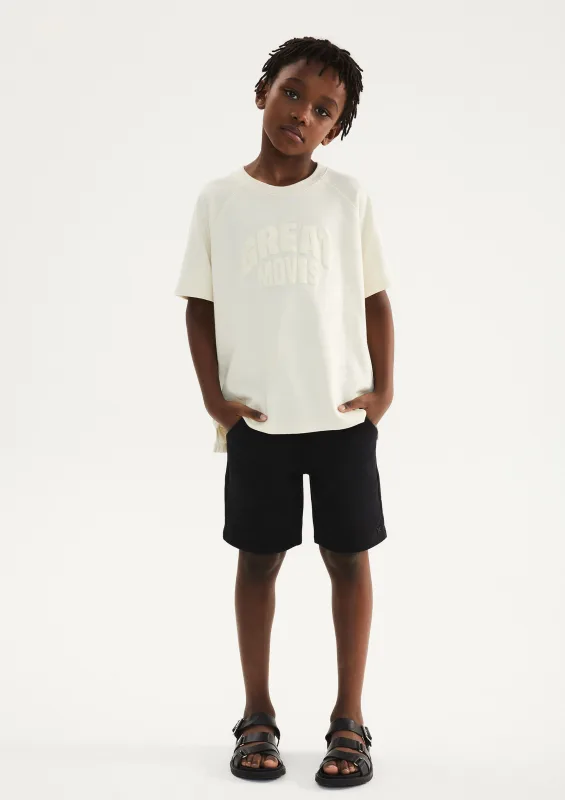Camiseta Infantil Menino Em Algodão - Creme - Hering Kids - Camisetas