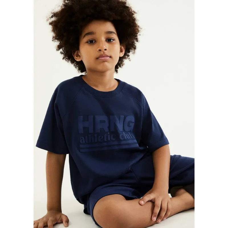 Camiseta Infantil Menino Em Algodão - Azul 008