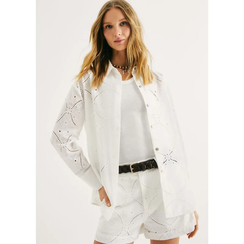 Camisa Feminina Regular Laise - Off white XG