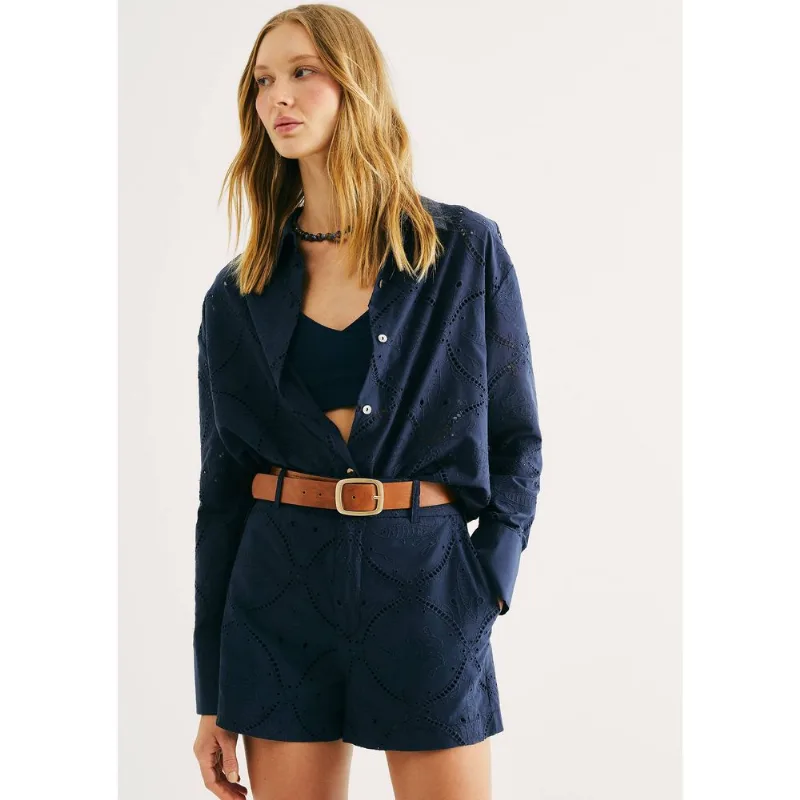 Camisa Feminina Regular Laise - Azul G