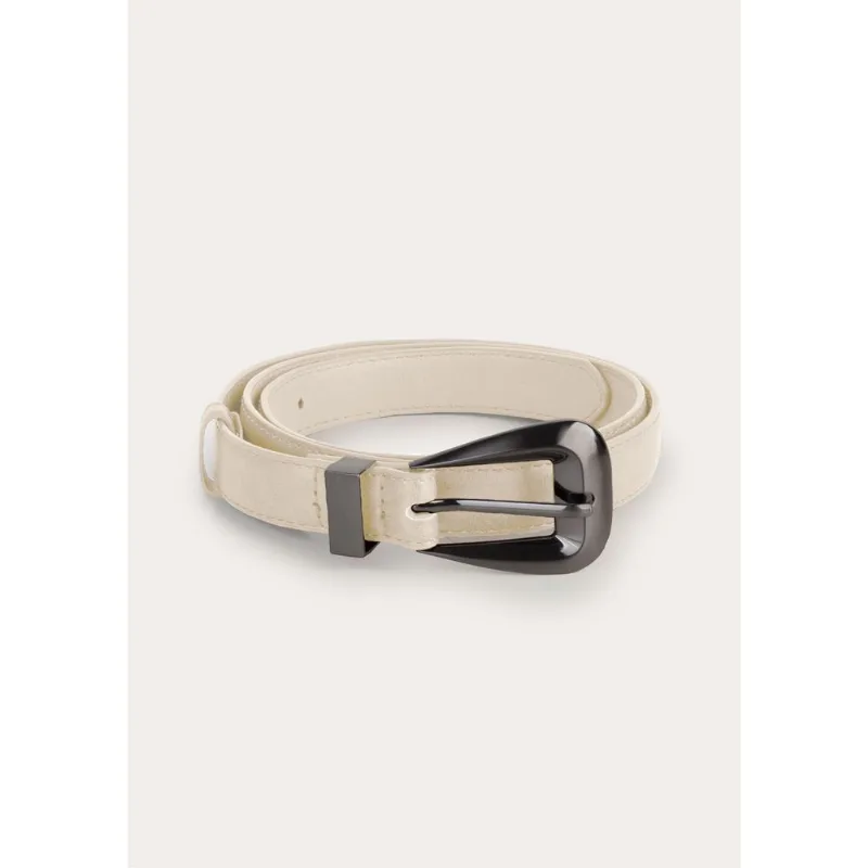 Cinto Feminino Fivela De Metal - Creme G