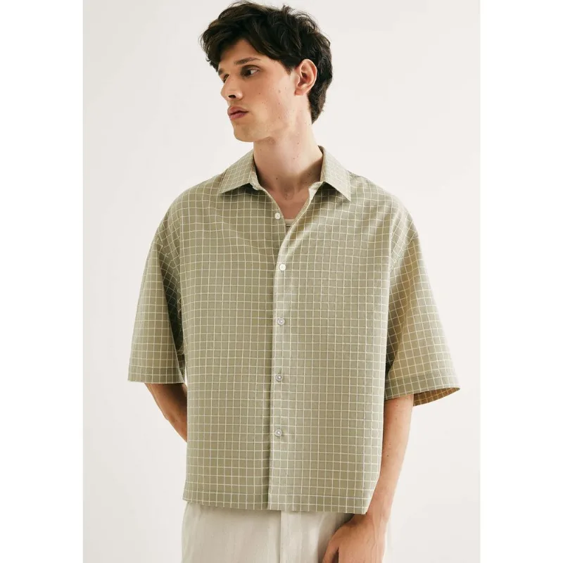 Camisa Masculina Fio Tinto Boxy - Verde G