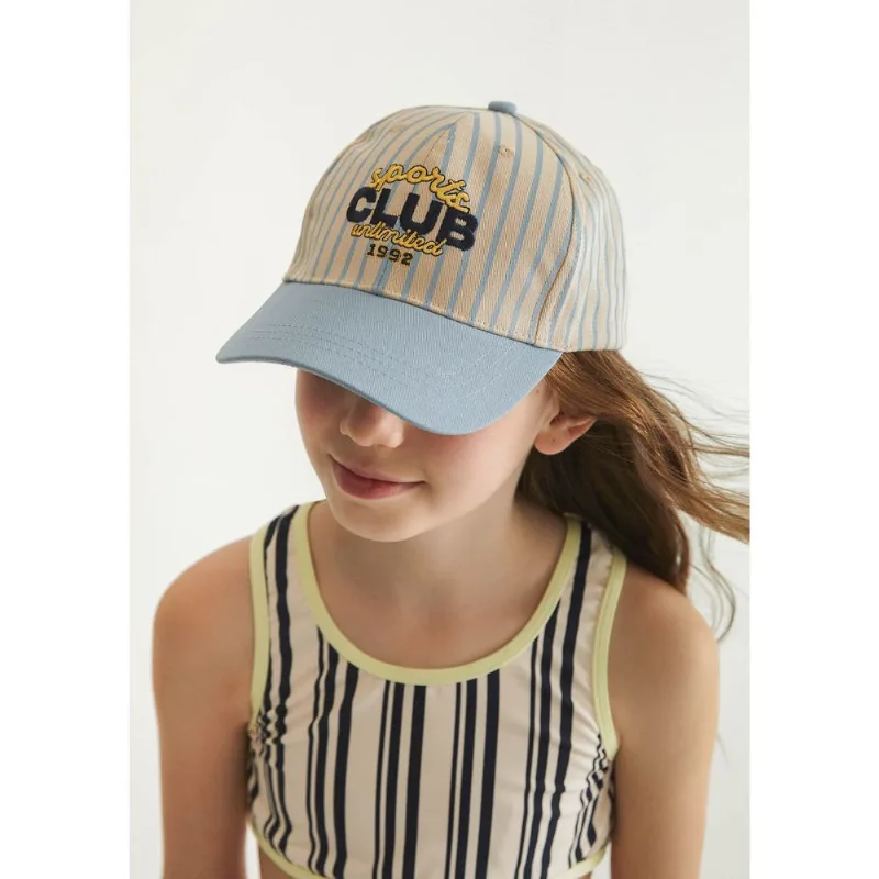 Boné Infantil Unissex Em Sarja - Azul M
