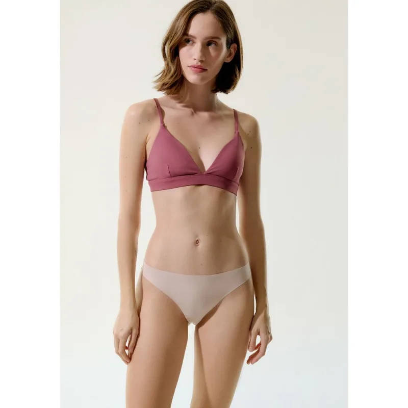 Calcinha Fio Dental Em Poliamida - Nude M