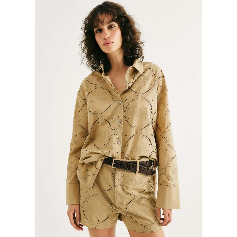 Camisa Feminina Regular Laise - Bege G