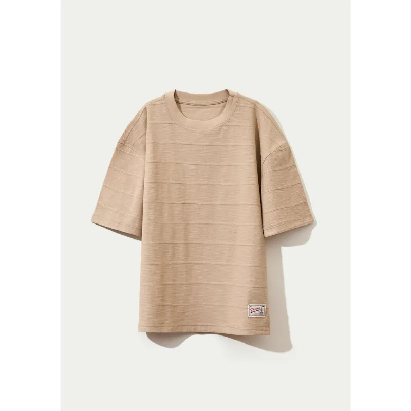 Camiseta Infantil Menino Algodão Oversized - Bege 014