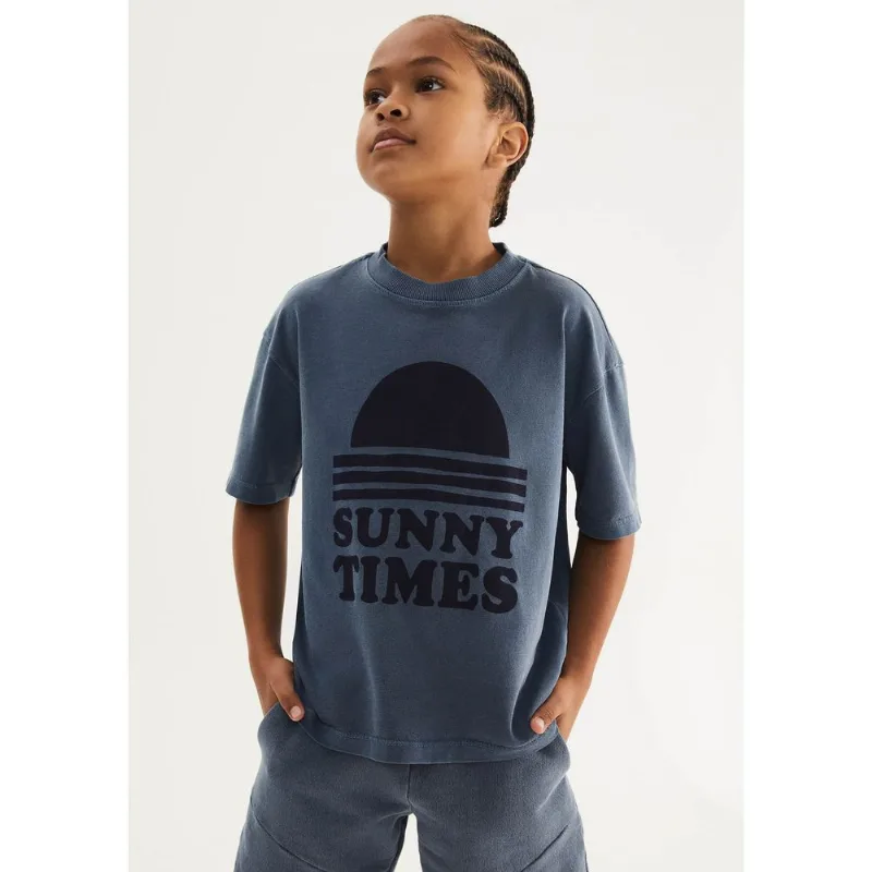 Camiseta Infantil Menino Estampada Em Algodão - Azul 008