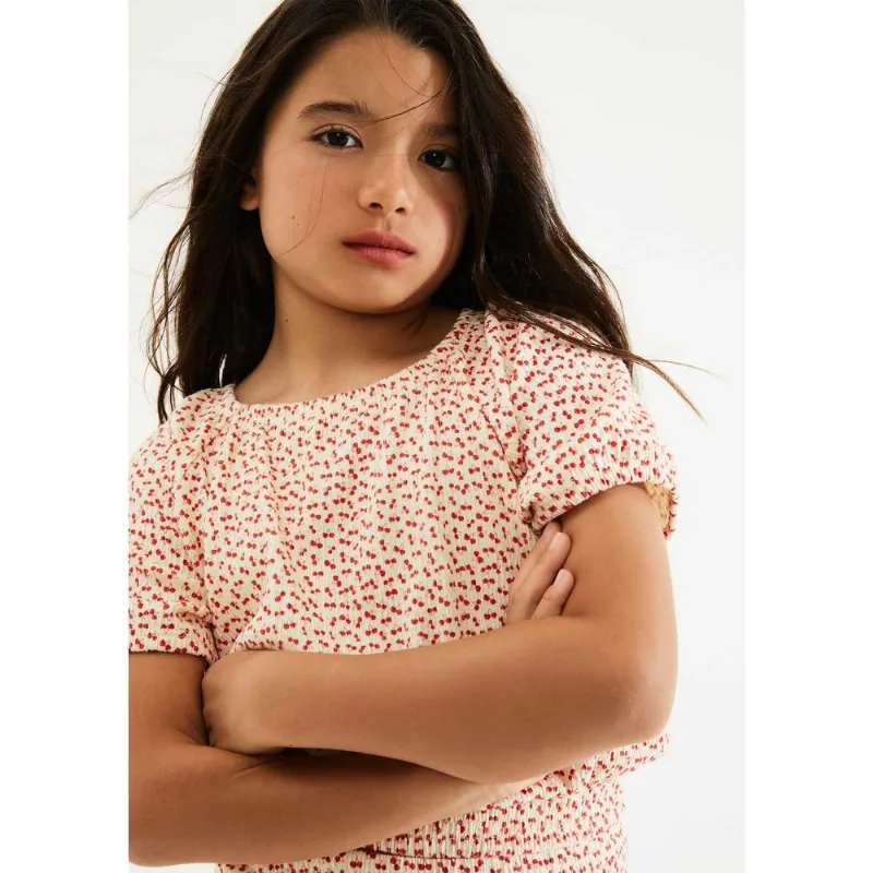 Blusa Infantil Menina Estampada - Vermelho 014