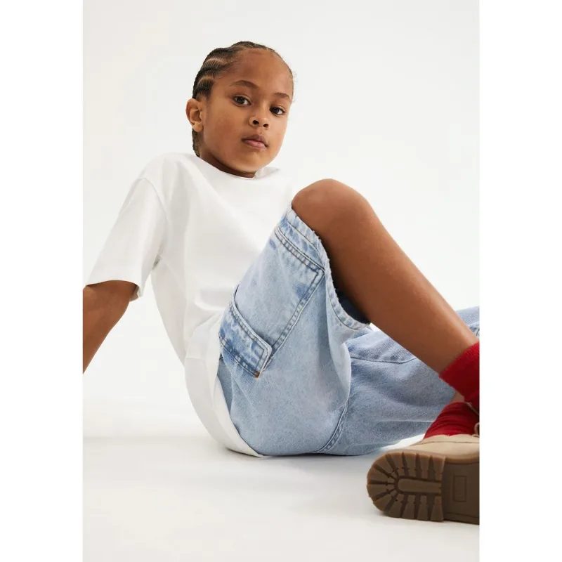 Bermuda Infantil Menino Jeans Cargo - Azul 008
