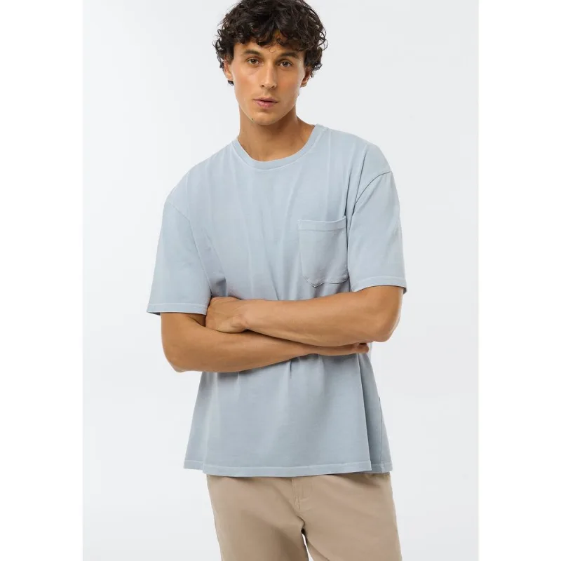 Camiseta Masculina Manga Curta Relaxed - Cinza G
