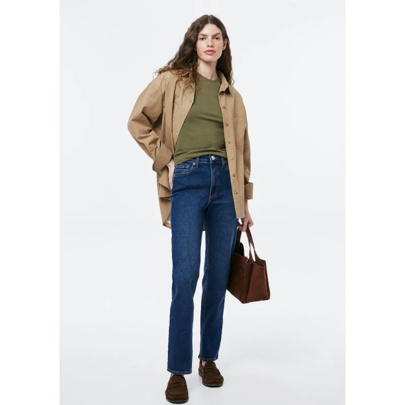 Calça Jeans Feminina Slim Cintura Média - Azul 048