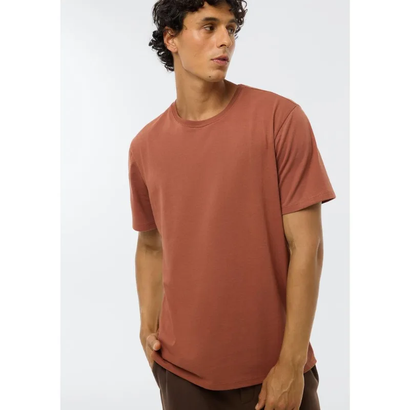 Camiseta Básica Masculina Comfort Super Cotton - Marrom M