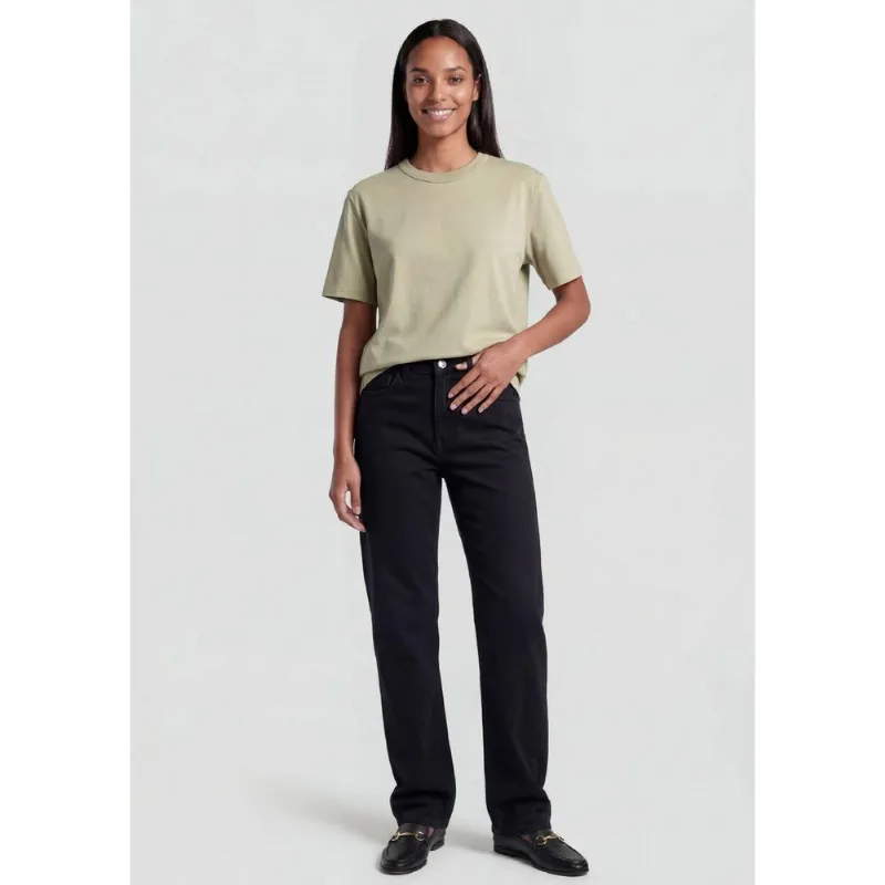 Calça Feminina Reta Em Sarja - Preto 046