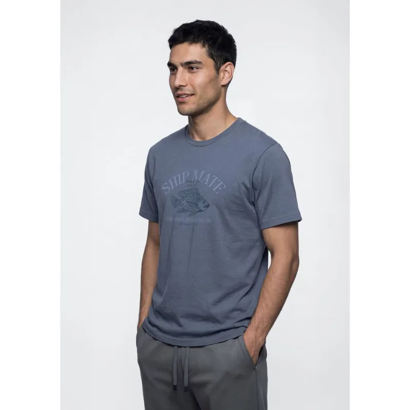 Camiseta Masculina Manga Curta Com Estampa - Azul EXG