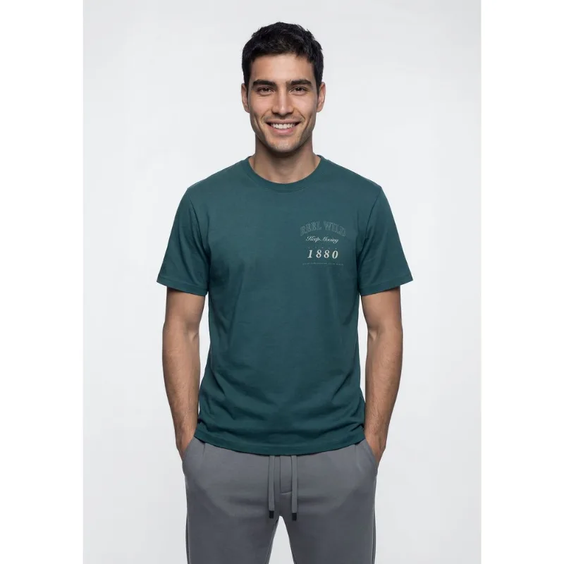 Camiseta Masculina Manga Curta Com Estampa - Verde G