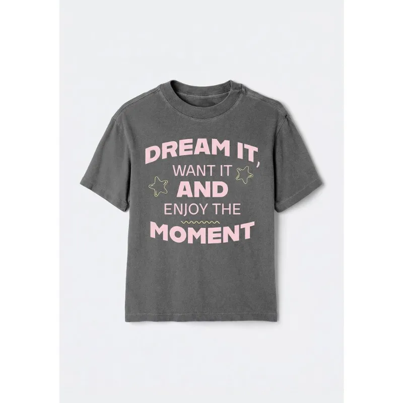 Blusa Infantil Menina Oversized Em Malha Estonada Com Estampa - Preto 012