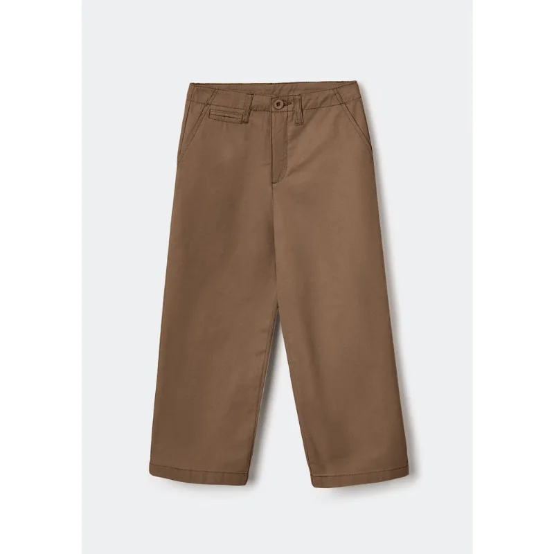 Calça Infantil Menino Ballon Em Sarja - Marrom 006