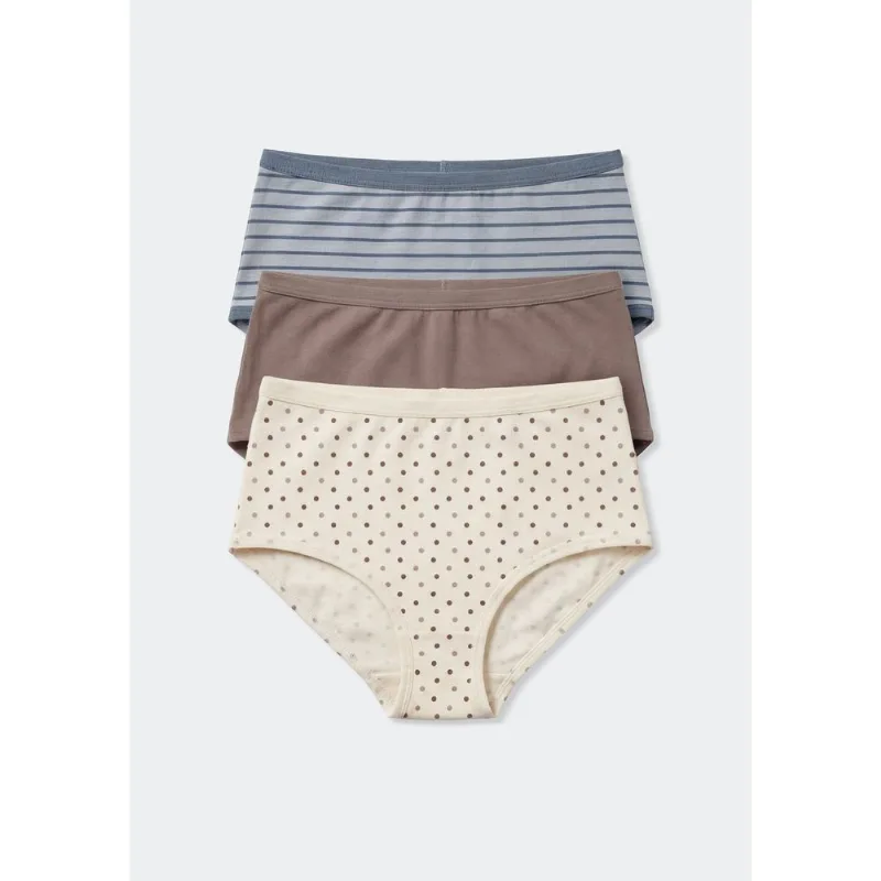 Kit 3 Calcinhas Sênior Cintura Alta Estampada - Multicolorido XG