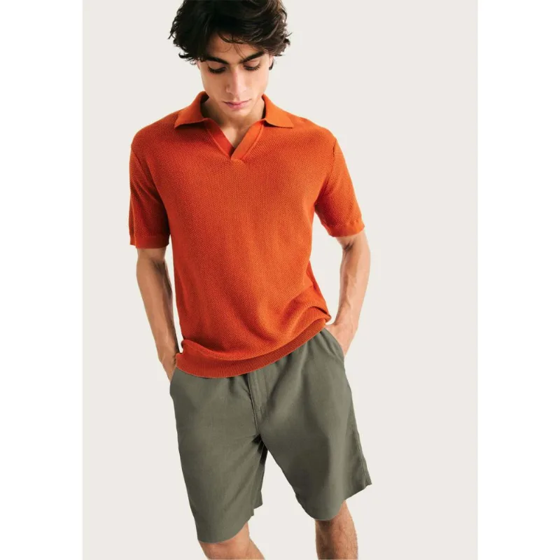 Bermuda Básica Masculina Chino Em Linho - Verde 042