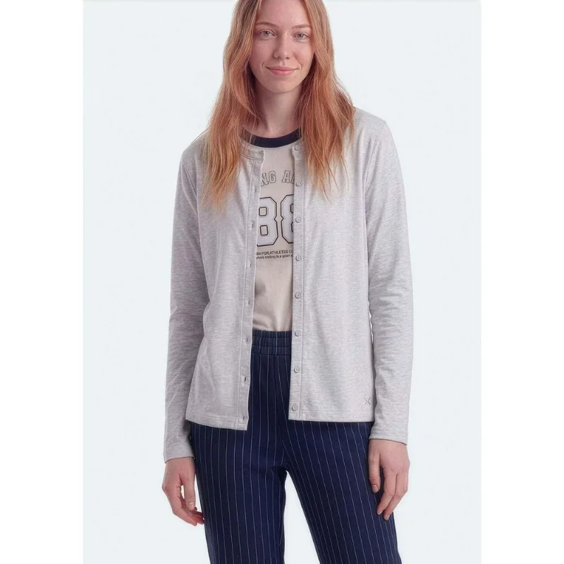 Cardigan Teen Em Ribana Com Botões - Cinza G