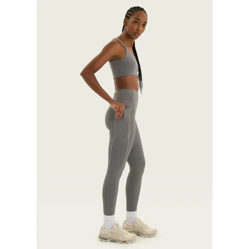 Calca Legging Esportiva Com Refletivo - Cinza XG