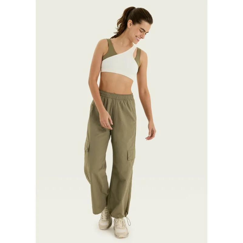 Calça Esportiva Feminina Jogger Em Poliamida - Verde M