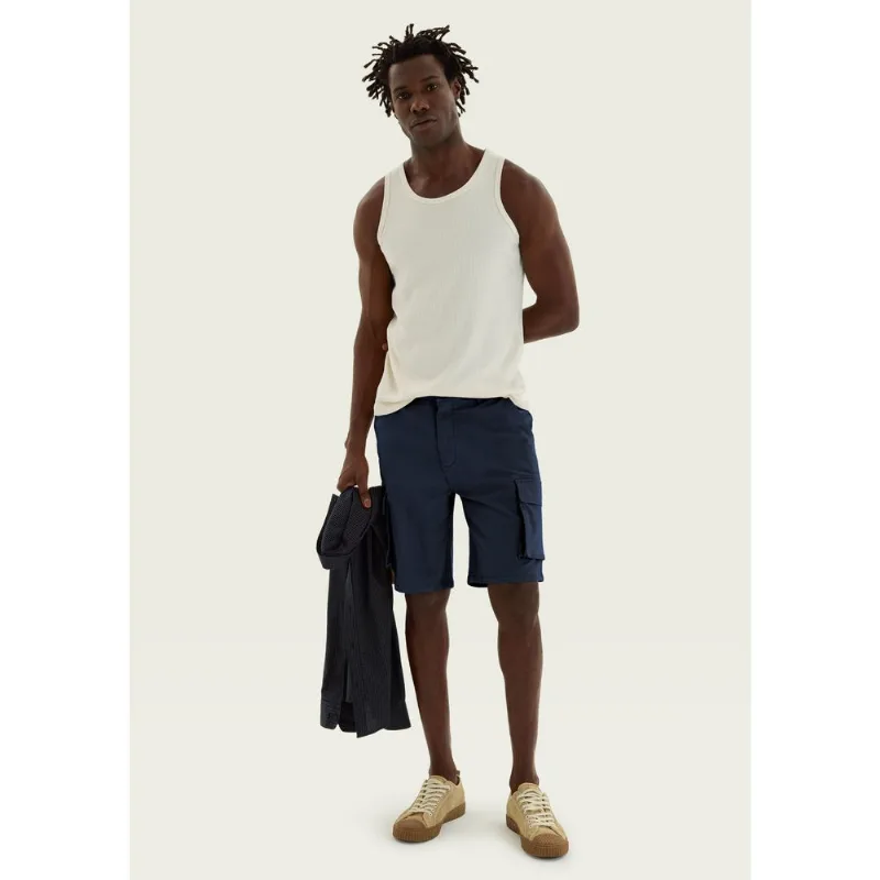 Bermuda Masculina Cargo Em Sarja - Azul 036