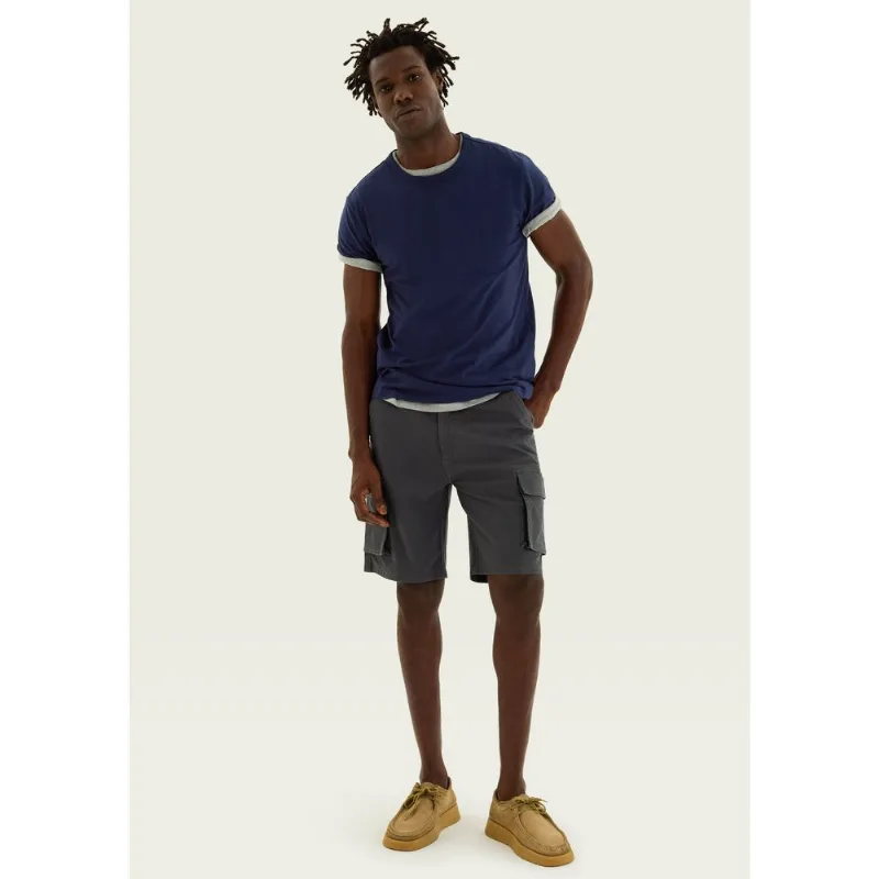 Bermuda Masculina Cargo Em Sarja - Cinza 038
