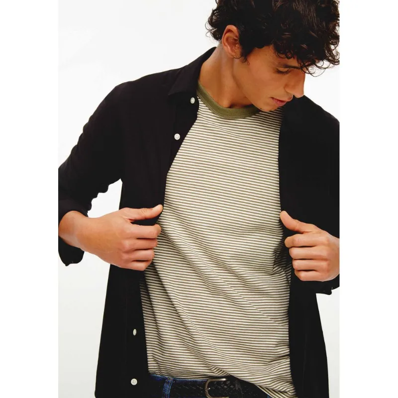 Camisa Masculina Manga Longa Em Piquet - Preto XXG